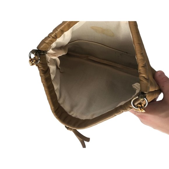 Cool Tan Leather Set Gloves and Handbag Vintage Accessories Set - Picture 9 of 11